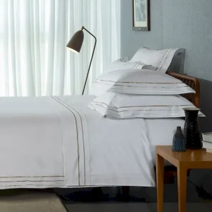 Housse de couette blanc et doré - Avec toi et les bleus