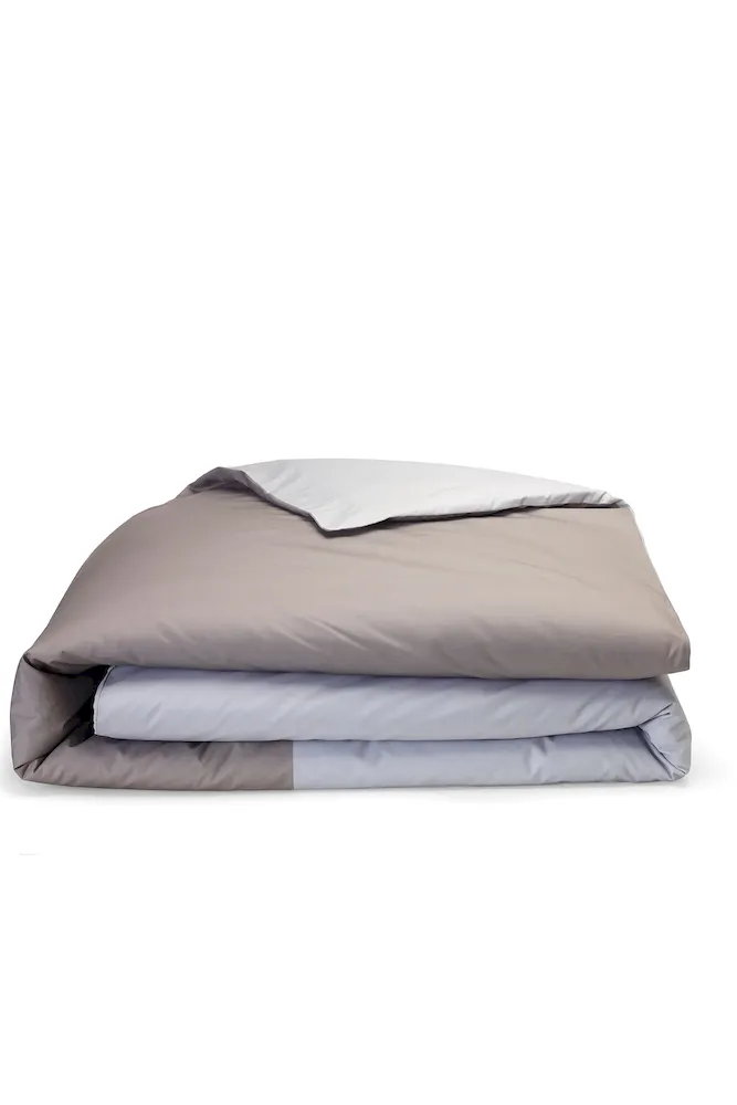 Housse De Couette Coupée-cousue Grise - Beau Plongeon