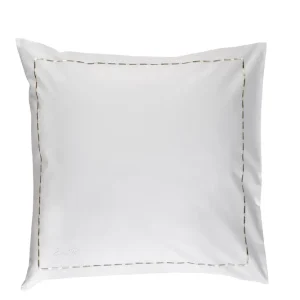 Alternative view of 2 taies d'oreiller carrés blanc et beige - Décrochons la lune