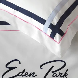 2 taies d'oreiller carrés marine ciel et rose - Talavalu