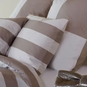 2 taies d'oreiller rectangulaires à rayures gris - A la recherche du Ballon perdu