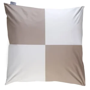 Alternative view of 2 taies d'oreiller carrés coupées-cousues beiges - Beau plongeon