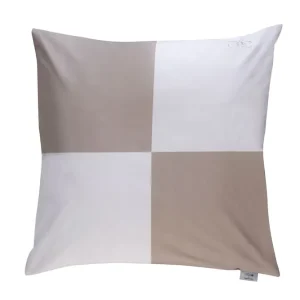 Alternative view of 2 taies d'oreiller carrés coupées-cousues grises - Beau plongeon