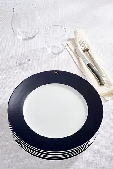 Lot de 6 grandes assiettes marine en porcelaine de Limoges – Bild 3