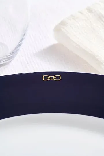 Lot de 6 grandes assiettes marine en porcelaine de Limoges – Bild 2