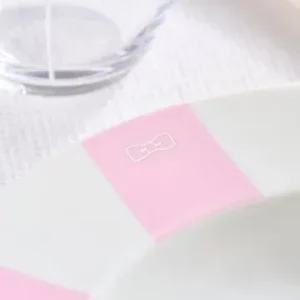 Alternative view of Lot de 6 assiettes à dessert roses en porcelaine de Limoges