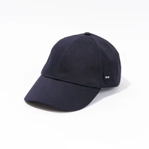 Casquette bleu marine unie en coton