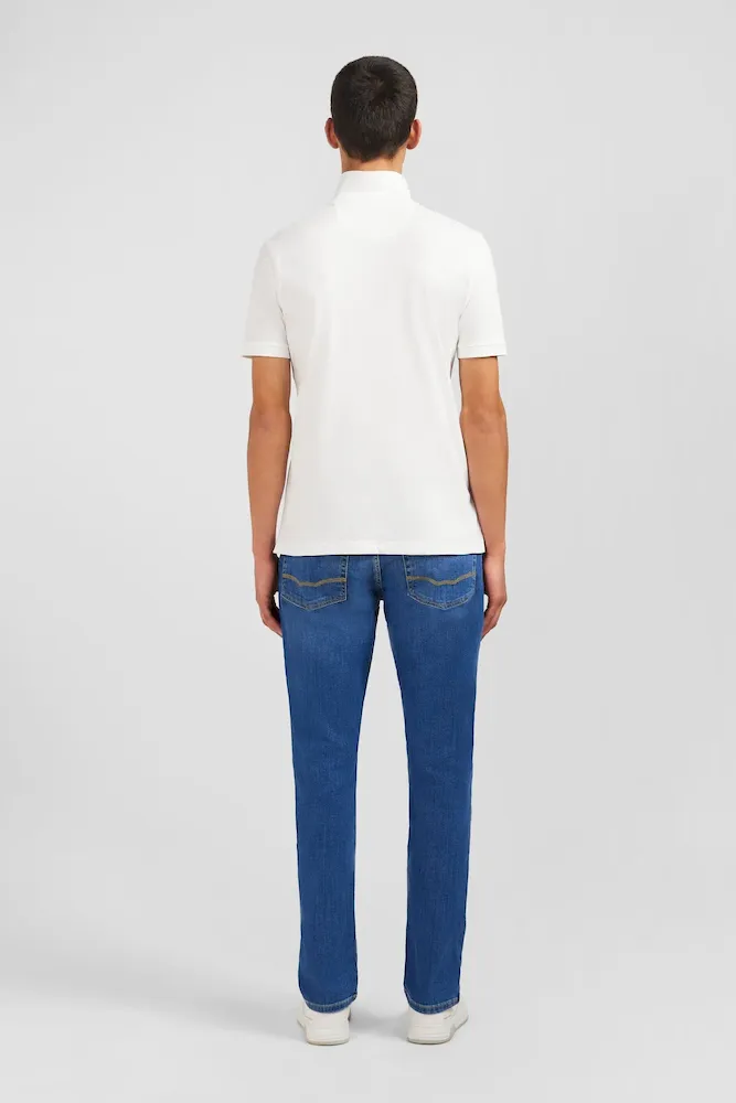 Polo blanc en coton pima stretch – Bild 6