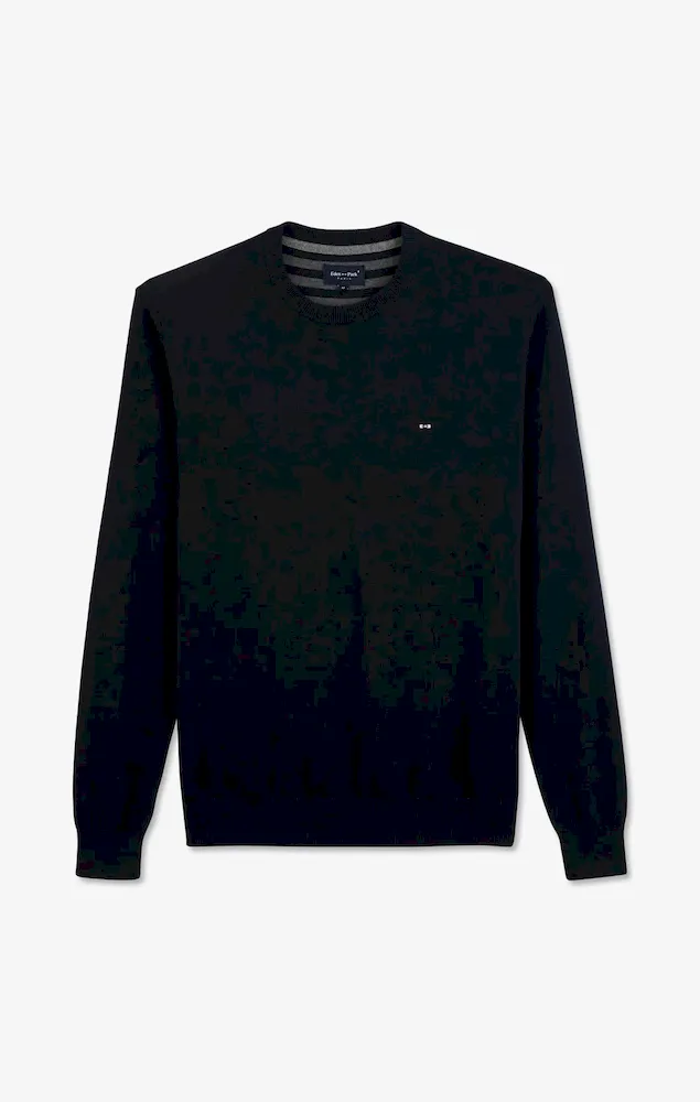 Pull Bleu Marine à col Rond En Coton