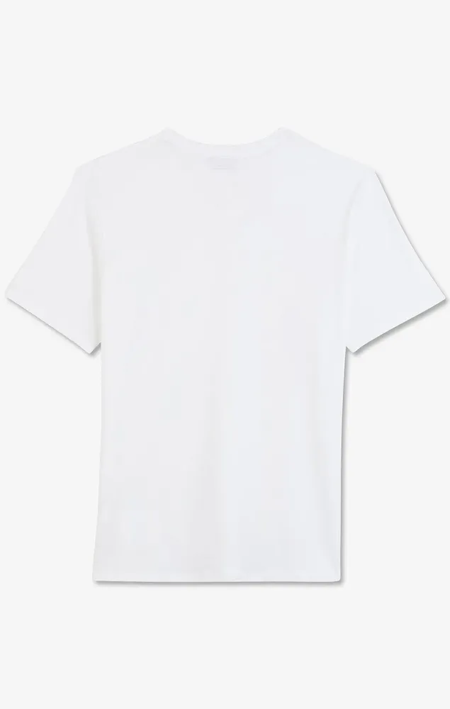 T-shirt blanc col rond à manches courtes – Bild 4