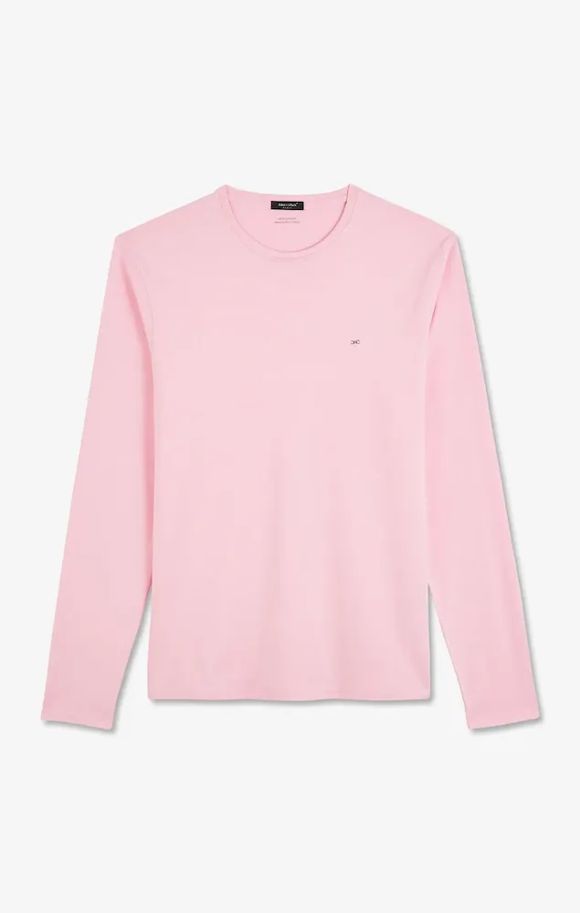 T-shirt rose col rond à manches longues – Bild 2