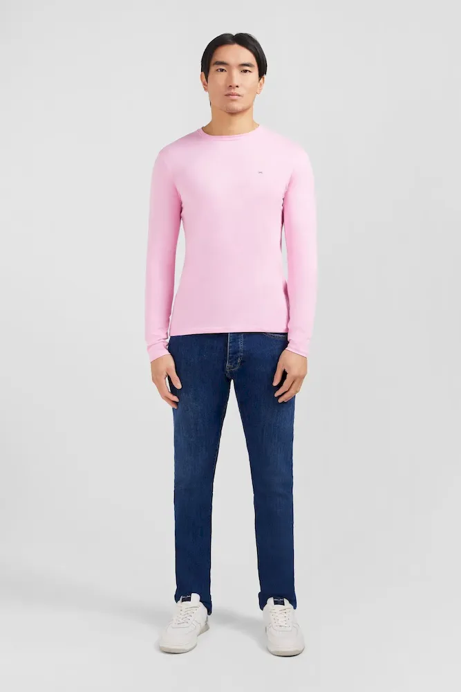 T-shirt rose col rond à manches longues – Bild 7