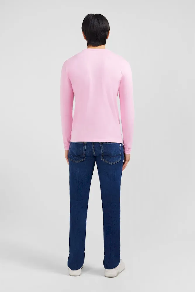 T-shirt rose col rond à manches longues – Bild 6