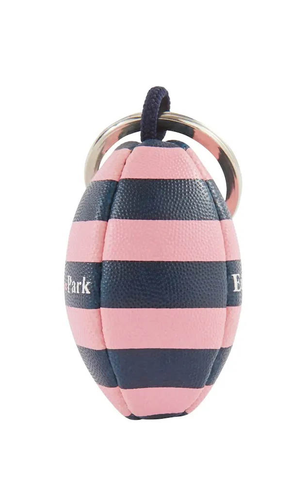Porte-clés ballon de rugby cerclé en caoutchouc – Bild 2