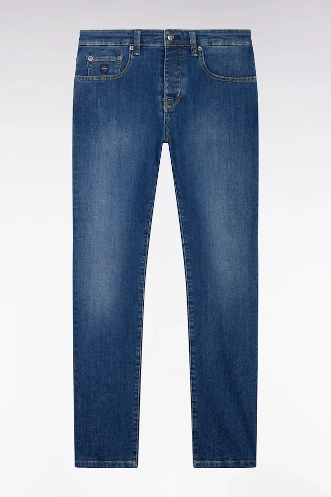 Jean bleu en coton stretch – Bild 2