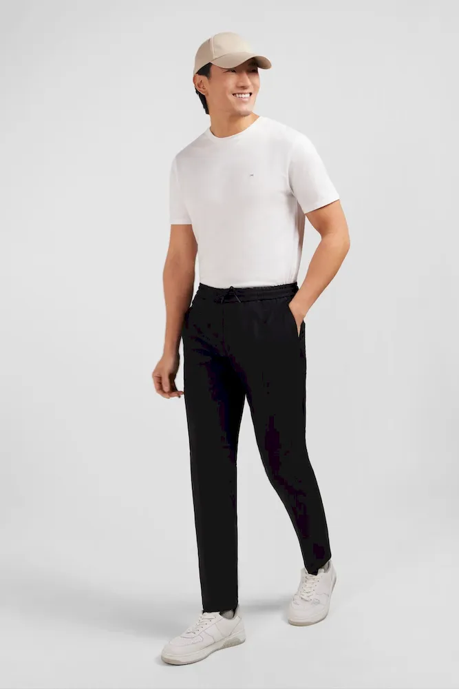 Pantalon taille élastiquée noir
