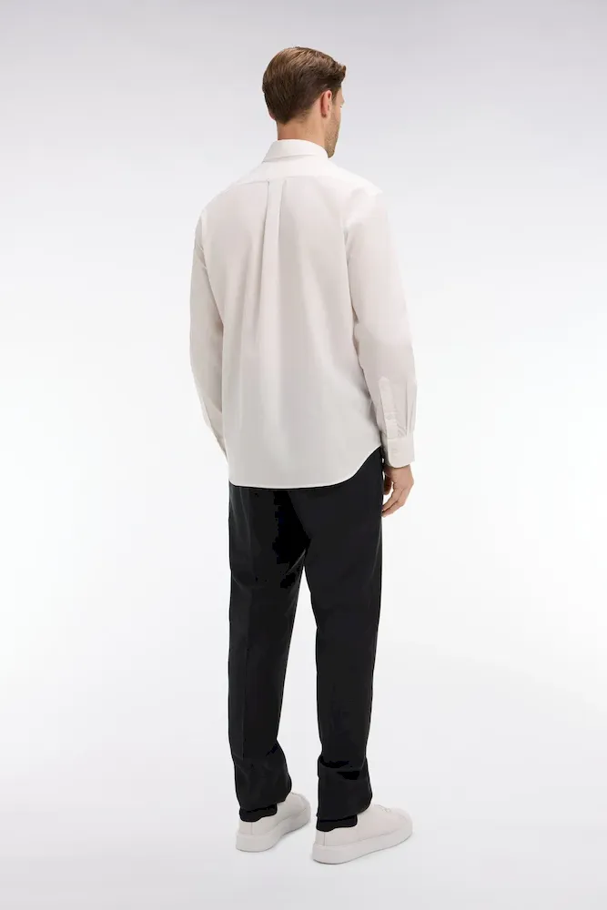 Pantalon regular gris foncé en laine à plis cassés – Bild 5