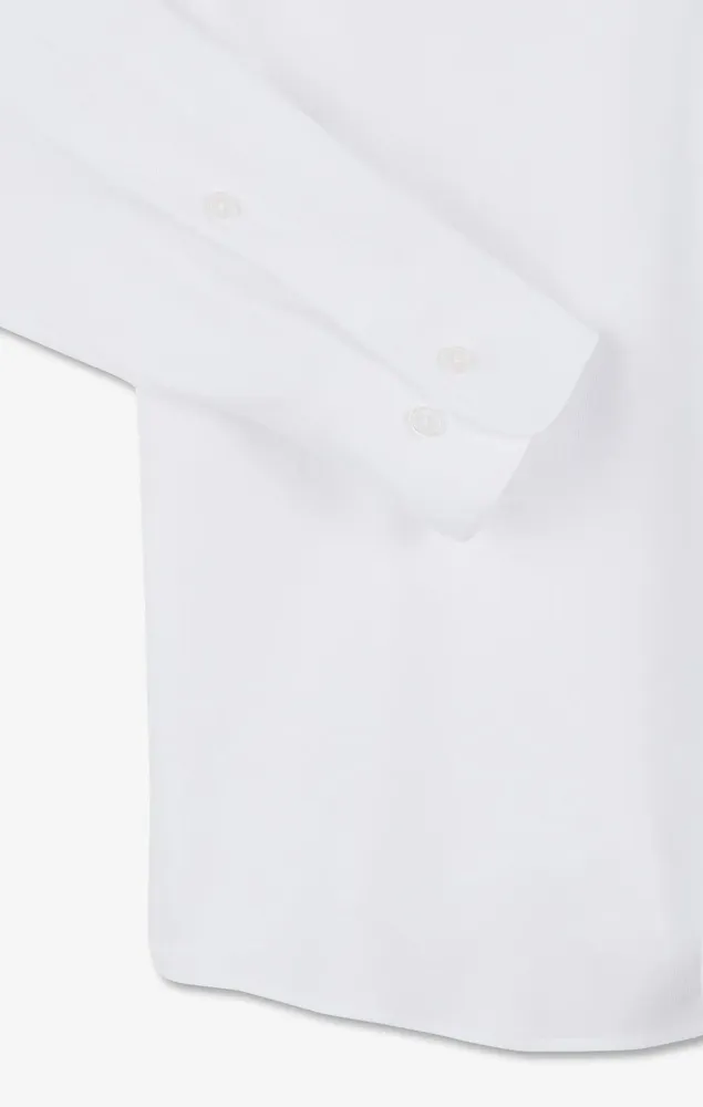 Chemise en coton pinpoint blanc – Bild 9