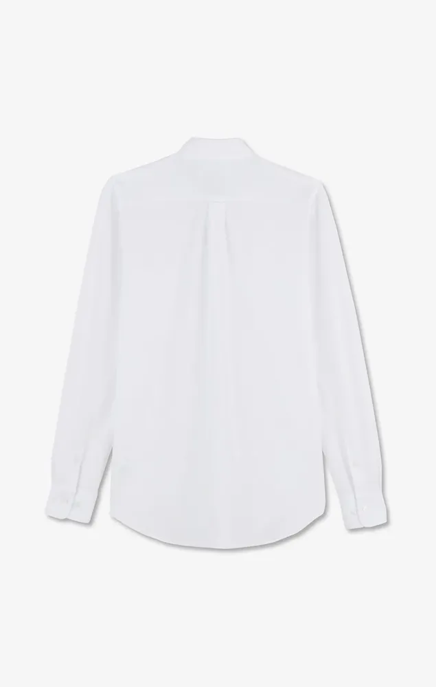 Chemise en coton pinpoint blanc – Bild 4