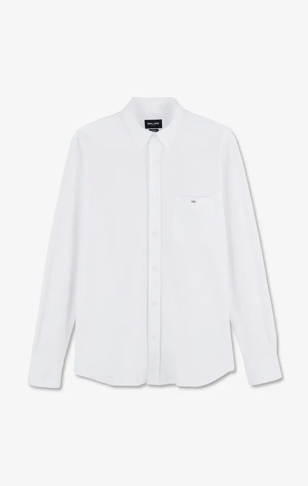 Chemise En Coton Pinpoint Blanc