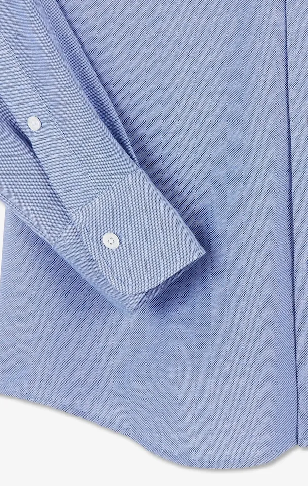 Chemise en coton pinpoint bleu – Bild 8