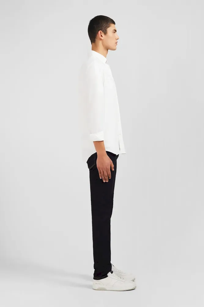 Chemise en coton pinpoint blanc – Bild 5