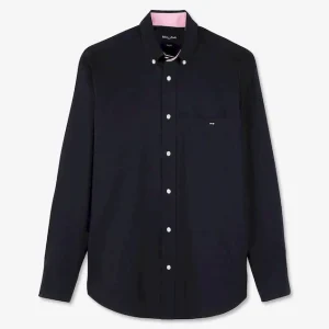 Alternative view of Chemise bleu foncé en twill de coton