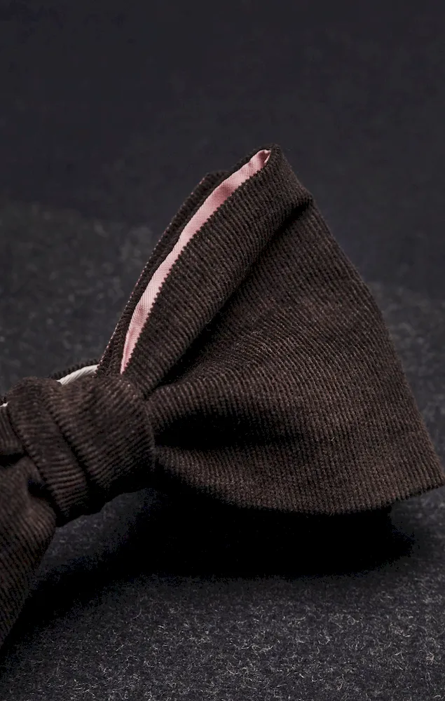 Nœud papillon en velours marron upcyclé Pap'Atelier – Bild 3