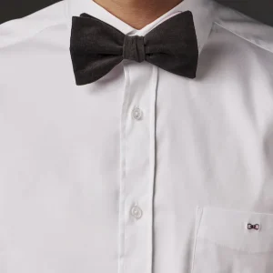 Nœud papillon en velours marron upcyclé Pap'Atelier