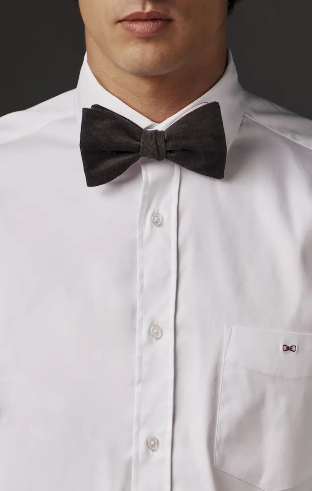 Nœud papillon en velours marron upcyclé Pap'Atelier