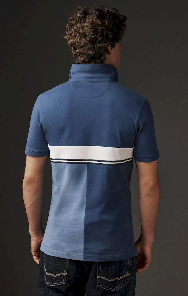 Maillot marine et bleu en patchwork de jersey upcyclé Pap'Atelier – Bild 2